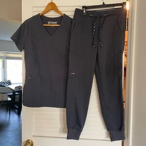 Grey's Anatomy Dark Gray Scrub Set